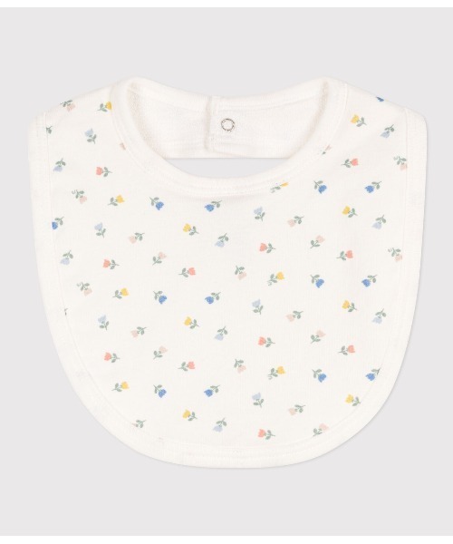 PETIT BATEAU（プチバトー）の「プリントサークルスタイ（スタイ/よだれかけ・キッズ・オフホワイト/ホワイト×グレー/ホワイト×ブルー・ONE SIZE）」の2枚目の写真