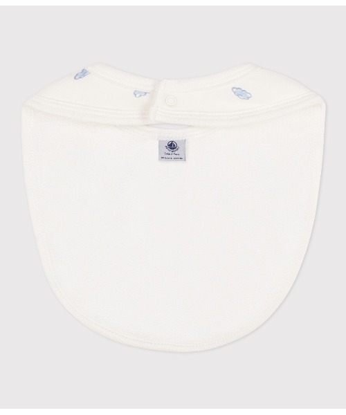 PETIT BATEAU（プチバトー）の「プリントサークルスタイ（スタイ/よだれかけ・キッズ・オフホワイト/ホワイト×グレー/ホワイト×ブルー・ONE SIZE）」の6枚目の写真