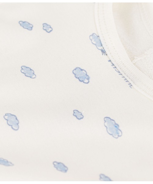 PETIT BATEAU（プチバトー）の「プリントサークルスタイ（スタイ/よだれかけ・キッズ・オフホワイト/ホワイト×グレー/ホワイト×ブルー・ONE SIZE）」の7枚目の写真