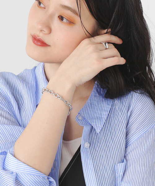 N.（N. Natural Beauty Basic）（エヌエヌナチュラルビューティーベーシック）の「チャンキーチェーンブレスレット（ブレスレット・レディース・シルバー/ゴールド・FREE）」の5枚目の写真