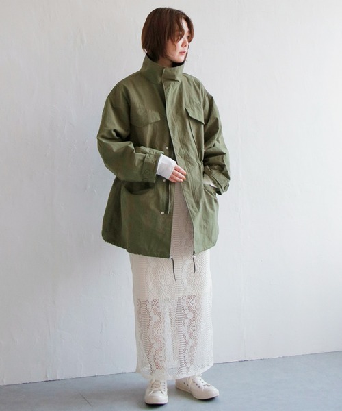 notch.（ノッチ）の「M-65（モッズコート・レディース・ブラック/ダークグリーン/オフホワイト・M）」の17枚目の写真