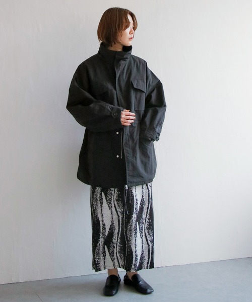 notch.（ノッチ）の「M-65（モッズコート・レディース・ブラック/ダークグリーン/オフホワイト・M）」の8枚目の写真