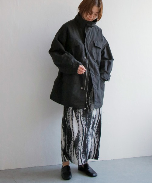 notch.（ノッチ）の「M-65（モッズコート・レディース・ブラック/ダークグリーン/オフホワイト・M）」の11枚目の写真