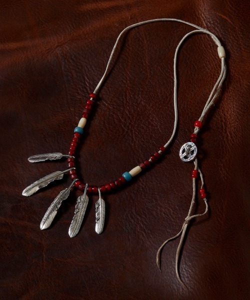 STUDIO T&Y : Eagle Feather Beads Necklace /イーグル フェザー
