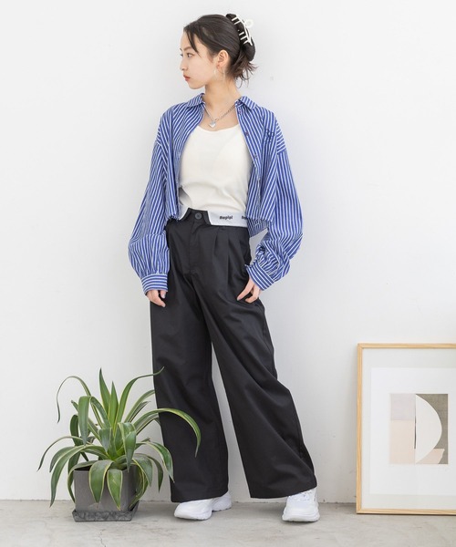 repipi armario(レピピ アルマリオ)の「ストライプカットオフショートシャツ(シャツ/ブラウス・キッズ・ブルー/サックスブルー・SMALL/MEDIUM/LARGE)」の20枚目の写真
