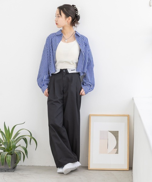 repipi armario(レピピ アルマリオ)の「ストライプカットオフショートシャツ(シャツ/ブラウス・キッズ・ブルー/サックスブルー・SMALL/MEDIUM/LARGE)」の19枚目の写真