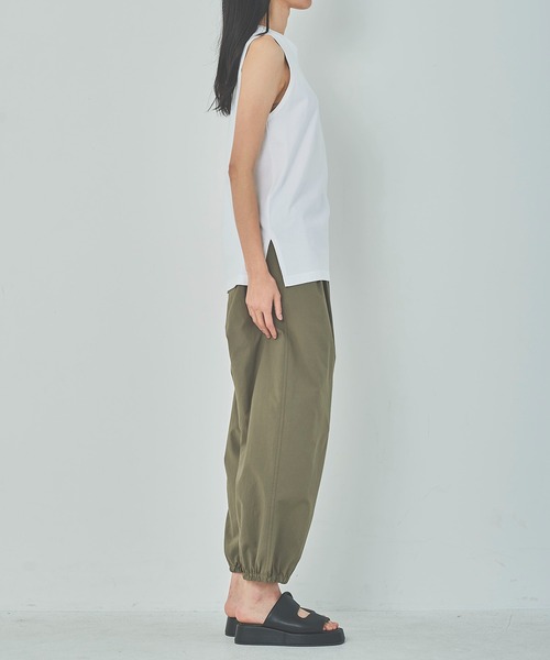 OUTERSUNSET（アウターサンセット）の「asymmetry t-shirt（Tシャツ/カットソー・レディース・ホワイト/ブラウン・FREE）」の7枚目の写真