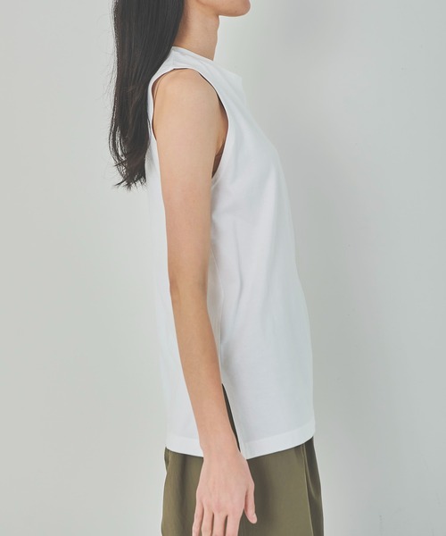 OUTERSUNSET（アウターサンセット）の「asymmetry t-shirt（Tシャツ/カットソー・レディース・ホワイト/ブラウン・FREE）」の11枚目の写真