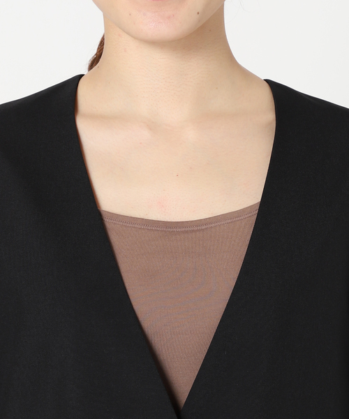 JOURNAL STANDARD(ジャーナルスタンダード)の「ノーカラーダブルジャケット(ノーカラージャケット・レディース・ネイビー/ベージュ/ブラウン・FREE)」の19枚目の写真