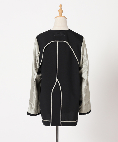 JOURNAL STANDARD(ジャーナルスタンダード)の「ノーカラーダブルジャケット(ノーカラージャケット・レディース・ネイビー/ベージュ/ブラウン・FREE)」の21枚目の写真