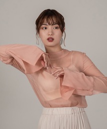 high neck sheer tops