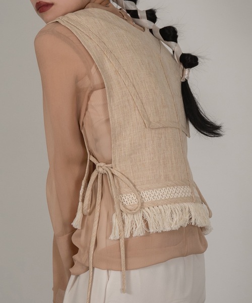 I_am（アイアム）の「high neck sheer tops（シャツ/ブラウス・レディース・ブルー系/ピンク/オレンジ系・FREE）」の16枚目の写真