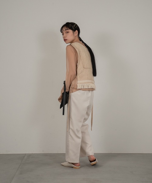 I_am（アイアム）の「high neck sheer tops（シャツ/ブラウス・レディース・ブルー系/ピンク/オレンジ系・FREE）」の6枚目の写真