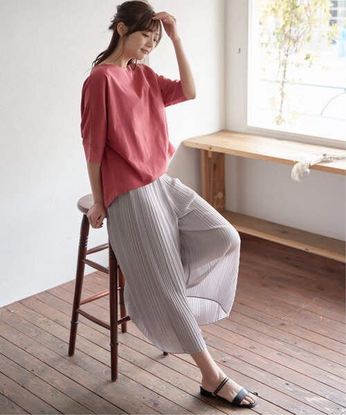 ikka(イッカ)の「シフォンプリーツガウチョパンツ(その他パンツ・レディース・ブラック/ミント/スモークグレー・S/M/L)」の8枚目の写真