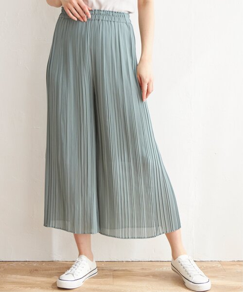 ikka(イッカ)の「シフォンプリーツガウチョパンツ(その他パンツ・レディース・ブラック/ミント/スモークグレー・S/M/L)」の19枚目の写真