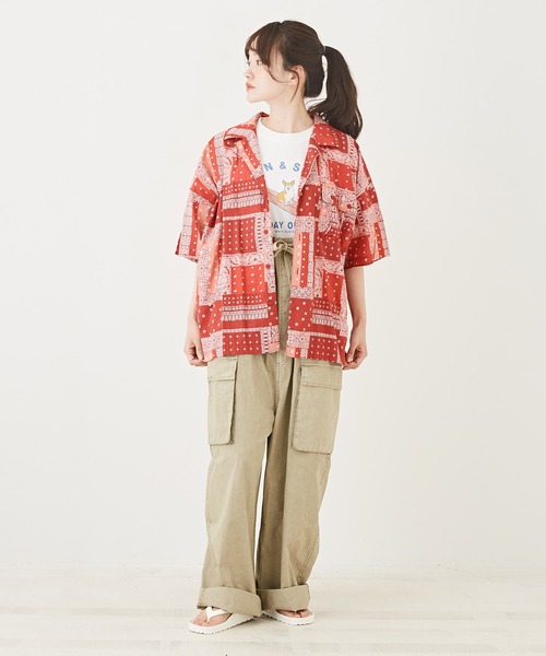 CUBE SUGAR（キューブシュガー）の「WEB限定コットンタイプライターサロペットパンツ（サロペット/オーバーオール・レディース・スミクロ/ベージュ・M）」の3枚目の写真