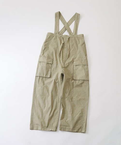 CUBE SUGAR（キューブシュガー）の「WEB限定コットンタイプライターサロペットパンツ（サロペット/オーバーオール・レディース・スミクロ/ベージュ・M）」の12枚目の写真