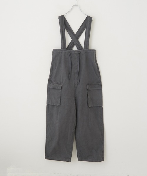 CUBE SUGAR（キューブシュガー）の「WEB限定コットンタイプライターサロペットパンツ（サロペット/オーバーオール・レディース・スミクロ/ベージュ・M）」の16枚目の写真