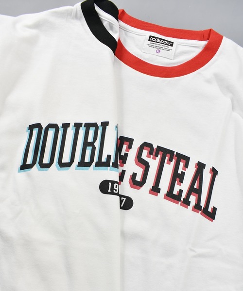 DOUBLE STEAL（ダブルスティール）の「DSカレッジ Tシャツ（Tシャツ/カットソー・メンズ・ブラック/ホワイト/ブルー/ホワイト系その他・MEDIUM/LARGE/X-LARGE/XX-LARGE）」の7枚目の写真
