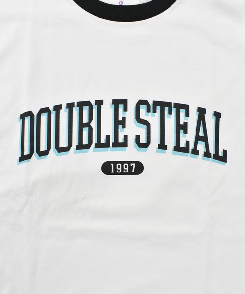DOUBLE STEAL（ダブルスティール）の「DSカレッジ Tシャツ（Tシャツ/カットソー・メンズ・ブラック/ホワイト/ブルー/ホワイト系その他・MEDIUM/LARGE/X-LARGE/XX-LARGE）」の9枚目の写真