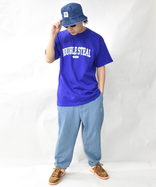 DOUBLE STEAL（ダブルスティール）の「DSカレッジ Tシャツ（Tシャツ/カットソー・メンズ・ブラック/ホワイト/ブルー/ホワイト系その他・MEDIUM/LARGE/X-LARGE/XX-LARGE）」の16枚目の写真