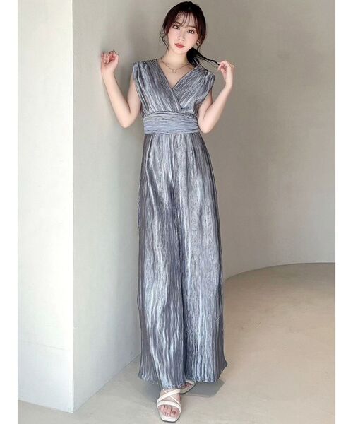 RESEXXY（リゼクシー）の「プリーツカシュクールコンビネゾン【セットアップ着用可能】（つなぎ/オールインワン・レディース・イエロー/ブラック/ブルー・FREE）」の20枚目の写真