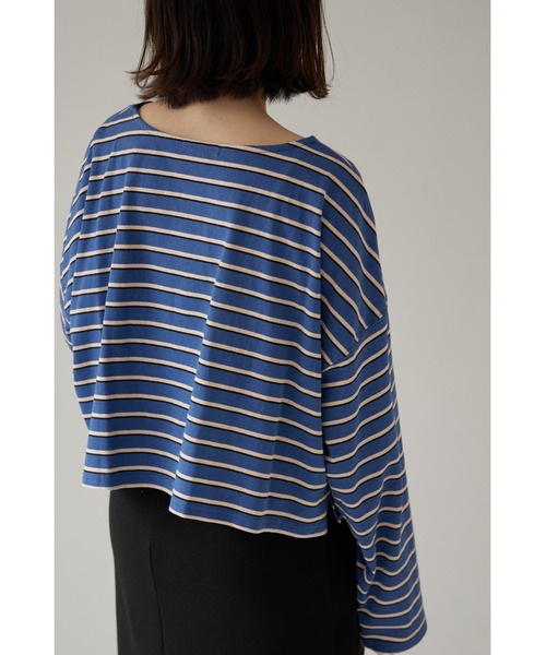 &. NOSTALGIA(アンドドットノスタルジア)の「【ZOZO限定】マルチボーダークロップドTシャツ(Tシャツ/カットソー・レディース・ブルー/ベージュ・FREE)」の17枚目の写真