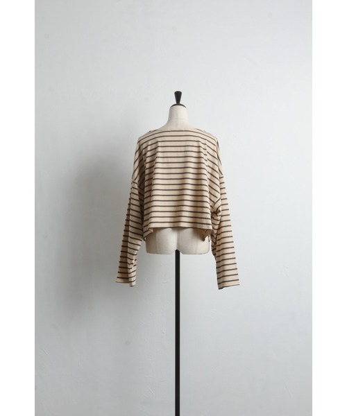 &. NOSTALGIA(アンドドットノスタルジア)の「【ZOZO限定】マルチボーダークロップドTシャツ(Tシャツ/カットソー・レディース・ブルー/ベージュ・FREE)」の18枚目の写真