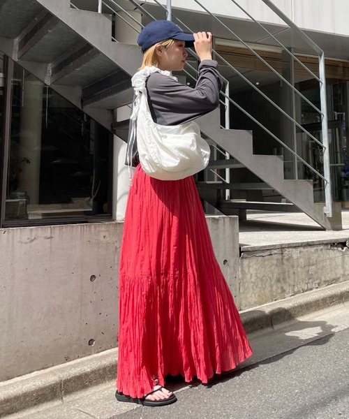 CIAOPANIC（チャオパニック）の「ギャザーハンドルショルダーバッグ（ショルダーバッグ・レディース・ブラック/オフホワイト/グリーン・FREE）」の13枚目の写真