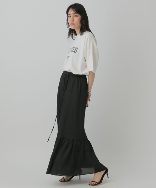 Chaos（カオス）の「Chaos(カオス)/フルートサテンスカート（スカート・レディース・ブラック/ベージュ・FREE）」の16枚目の写真