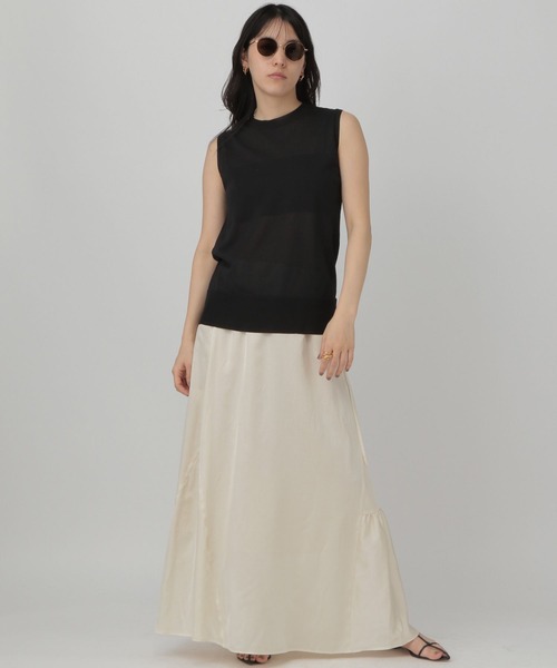 Chaos（カオス）の「Chaos(カオス)/フルートサテンスカート（スカート・レディース・ブラック/ベージュ・FREE）」の17枚目の写真