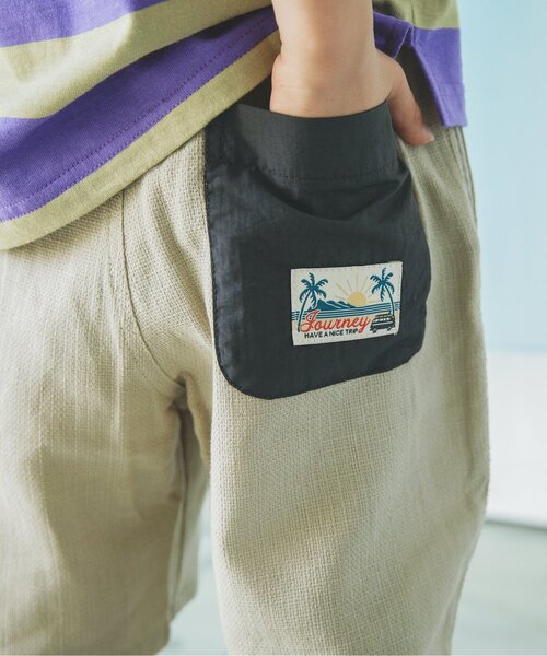 BREEZE（ブリーズ）の「もっとスズシープリペラパンツ_5分丈（その他パンツ・キッズ・イエロー/ベージュ/パープル/レッド/ブラック・90/100/110/120/130/140/150）」の2枚目の写真