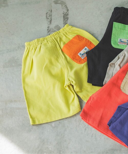 BREEZE（ブリーズ）の「もっとスズシープリペラパンツ_5分丈（その他パンツ・キッズ・イエロー/ベージュ/パープル/レッド/ブラック・90/100/110/120/130/140/150）」の4枚目の写真