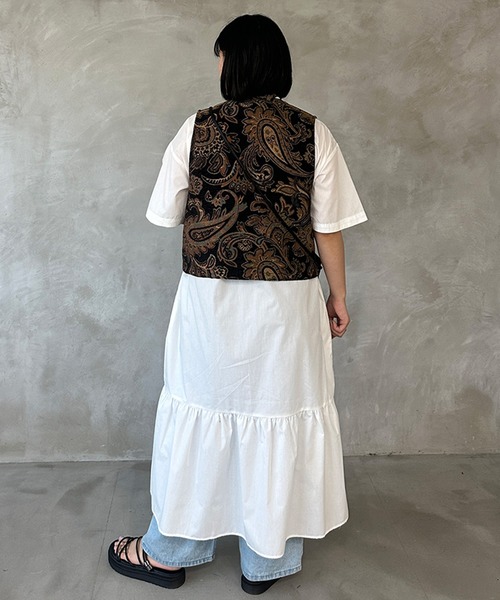 kutir（クティール）の「【共紐付き】アソートティアードシャツワンピース（シャツワンピース・レディース・ライトブルー/ライトグリーン/オフホワイト・SMALL/MEDIUM/LARGE）」の9枚目の写真