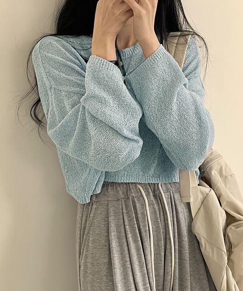 Girly Doll(ガーリードール)の「サマーニットプルオーバー(ニット/セーター・レディース・ベージュ/ブラック/ブルー/キャメル・FREE)」の18枚目の写真
