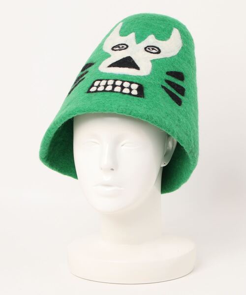 チャイハネ（チャイハネ）の「【チャイハネ】サウナルチャフェルトハット（ハット・レディース・ブルー/グリーン/イエロー・FREE）」の2枚目の写真