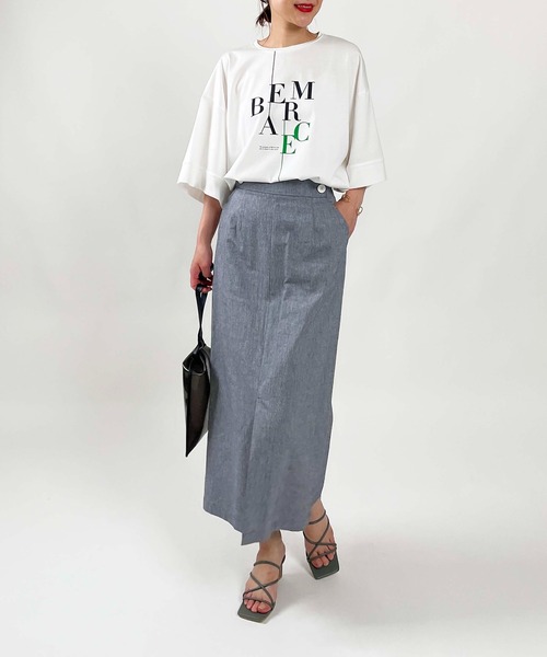 PICCIN（ピッチン）の「ストレッチシャンブレーマリンスカート（スカート・レディース・ネイビー/ベージュ/ブルー・S/M/L）」の19枚目の写真