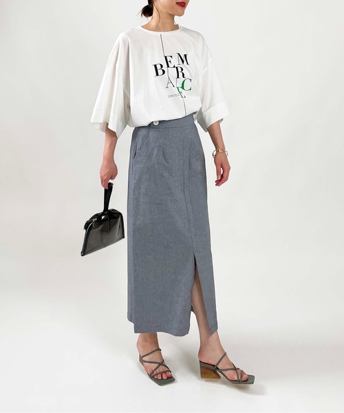PICCIN（ピッチン）の「ストレッチシャンブレーマリンスカート（スカート・レディース・ネイビー/ベージュ/ブルー・S/M/L）」の22枚目の写真
