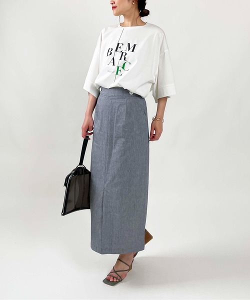 PICCIN（ピッチン）の「ストレッチシャンブレーマリンスカート（スカート・レディース・ネイビー/ベージュ/ブルー・S/M/L）」の20枚目の写真