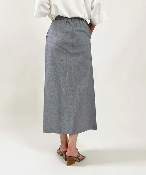 PICCIN（ピッチン）の「ストレッチシャンブレーマリンスカート（スカート・レディース・ネイビー/ベージュ/ブルー・S/M/L）」の16枚目の写真