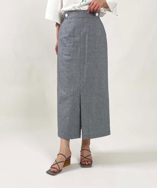 PICCIN（ピッチン）の「ストレッチシャンブレーマリンスカート（スカート・レディース・ネイビー/ベージュ/ブルー・S/M/L）」の14枚目の写真