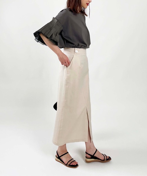 PICCIN（ピッチン）の「ストレッチシャンブレーマリンスカート（スカート・レディース・ネイビー/ベージュ/ブルー・S/M/L）」の12枚目の写真