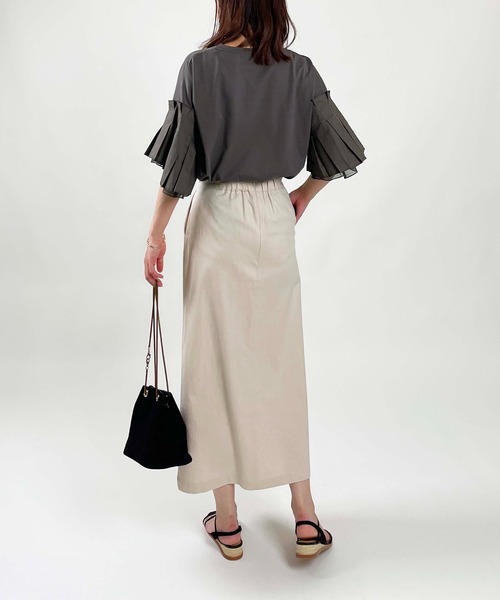 PICCIN（ピッチン）の「ストレッチシャンブレーマリンスカート（スカート・レディース・ネイビー/ベージュ/ブルー・S/M/L）」の11枚目の写真