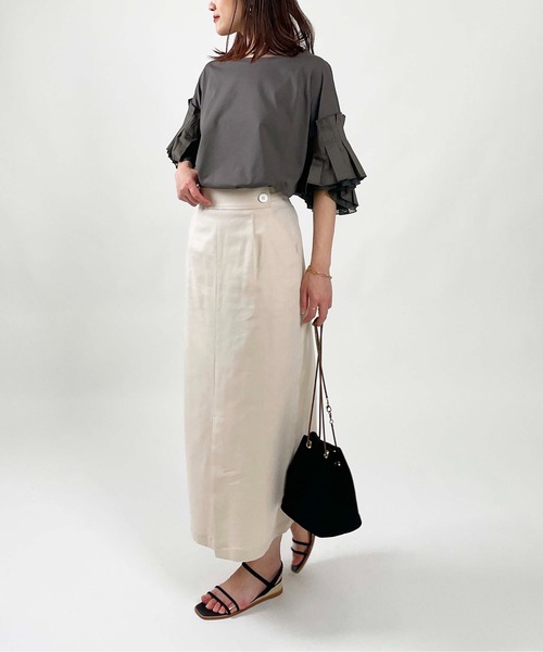 PICCIN（ピッチン）の「ストレッチシャンブレーマリンスカート（スカート・レディース・ネイビー/ベージュ/ブルー・S/M/L）」の10枚目の写真