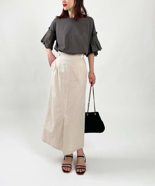 PICCIN（ピッチン）の「ストレッチシャンブレーマリンスカート（スカート・レディース・ネイビー/ベージュ/ブルー・S/M/L）」の13枚目の写真