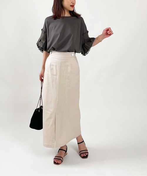 PICCIN（ピッチン）の「ストレッチシャンブレーマリンスカート（スカート・レディース・ネイビー/ベージュ/ブルー・S/M/L）」の9枚目の写真