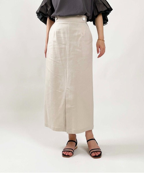 PICCIN（ピッチン）の「ストレッチシャンブレーマリンスカート（スカート・レディース・ネイビー/ベージュ/ブルー・S/M/L）」の4枚目の写真