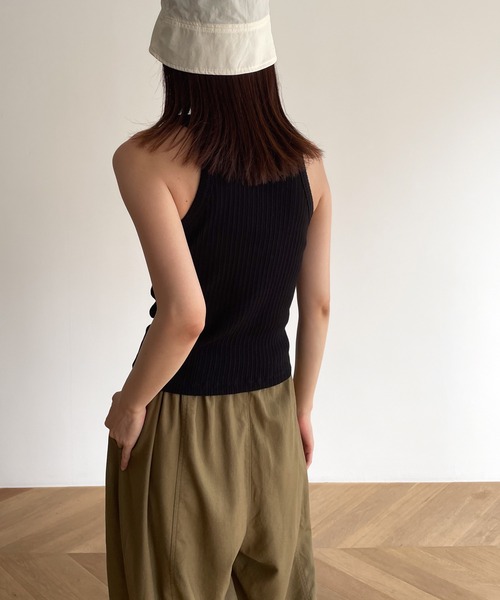 CANAL JEAN（キャナルジーン）の「El mar　ランダムリブタンクトップ（タンクトップ・レディース・ブラック/レッド・ONE SIZE）」の14枚目の写真