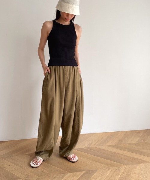 CANAL JEAN（キャナルジーン）の「El mar　ランダムリブタンクトップ（タンクトップ・レディース・ブラック/レッド・ONE SIZE）」の9枚目の写真