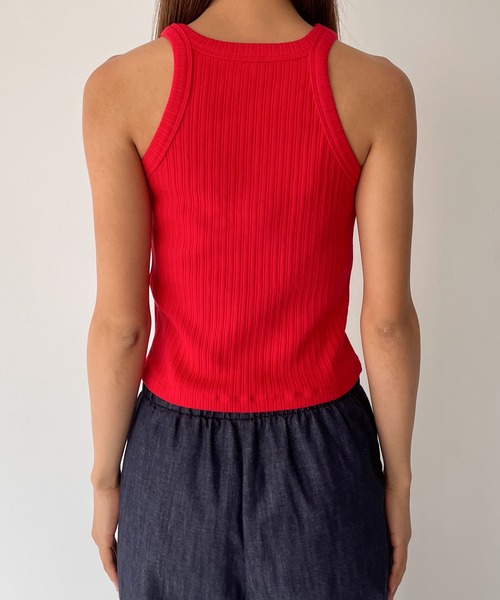 CANAL JEAN（キャナルジーン）の「El mar　ランダムリブタンクトップ（タンクトップ・レディース・ブラック/レッド・ONE SIZE）」の13枚目の写真